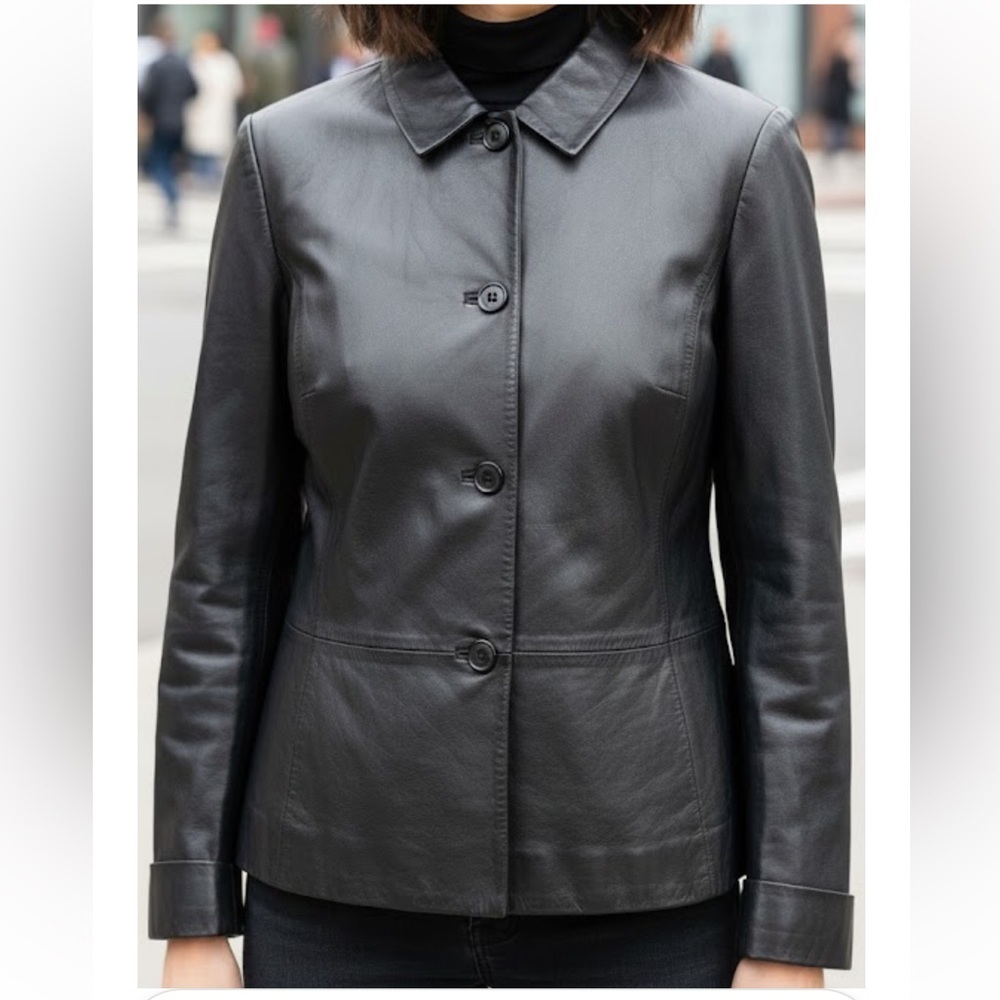 Women's Black Leather Jacket